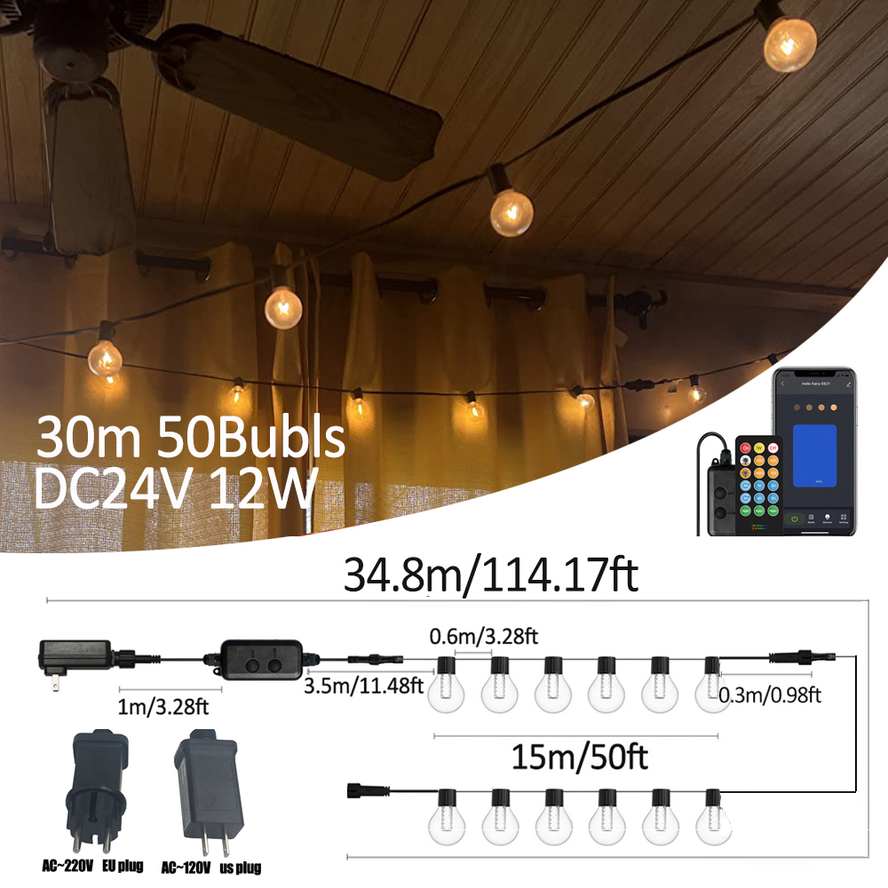 Smart Garden Outdoor - Inteligentne zewnętrzne lampki LED G40 do
