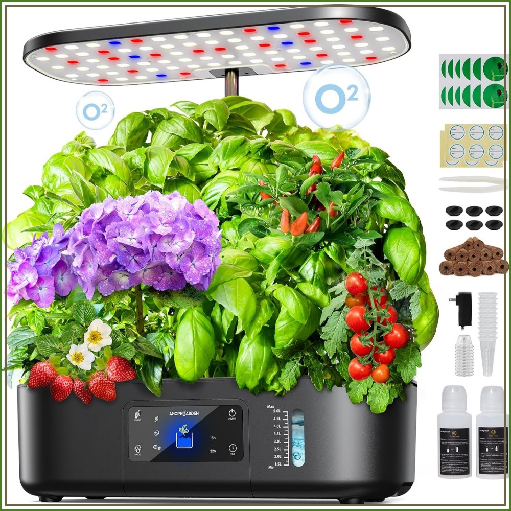 Hydroponic Grow Pod - 12-pojemnikowy wewnętrzny ogródek hydroponiczny z wyświetlaczem