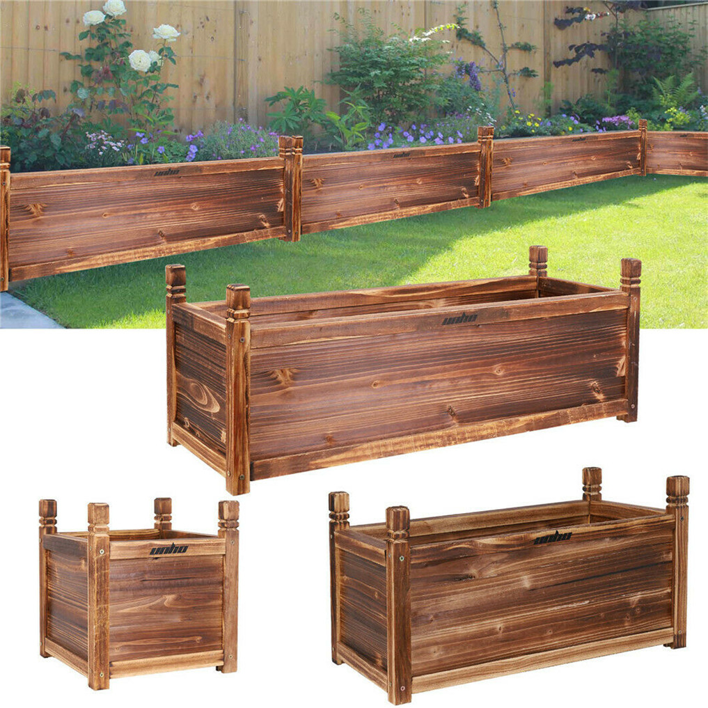 Indoor Herb Garden Kit - Drewniane podniesione łóżko kwiatowe kryty odkryty