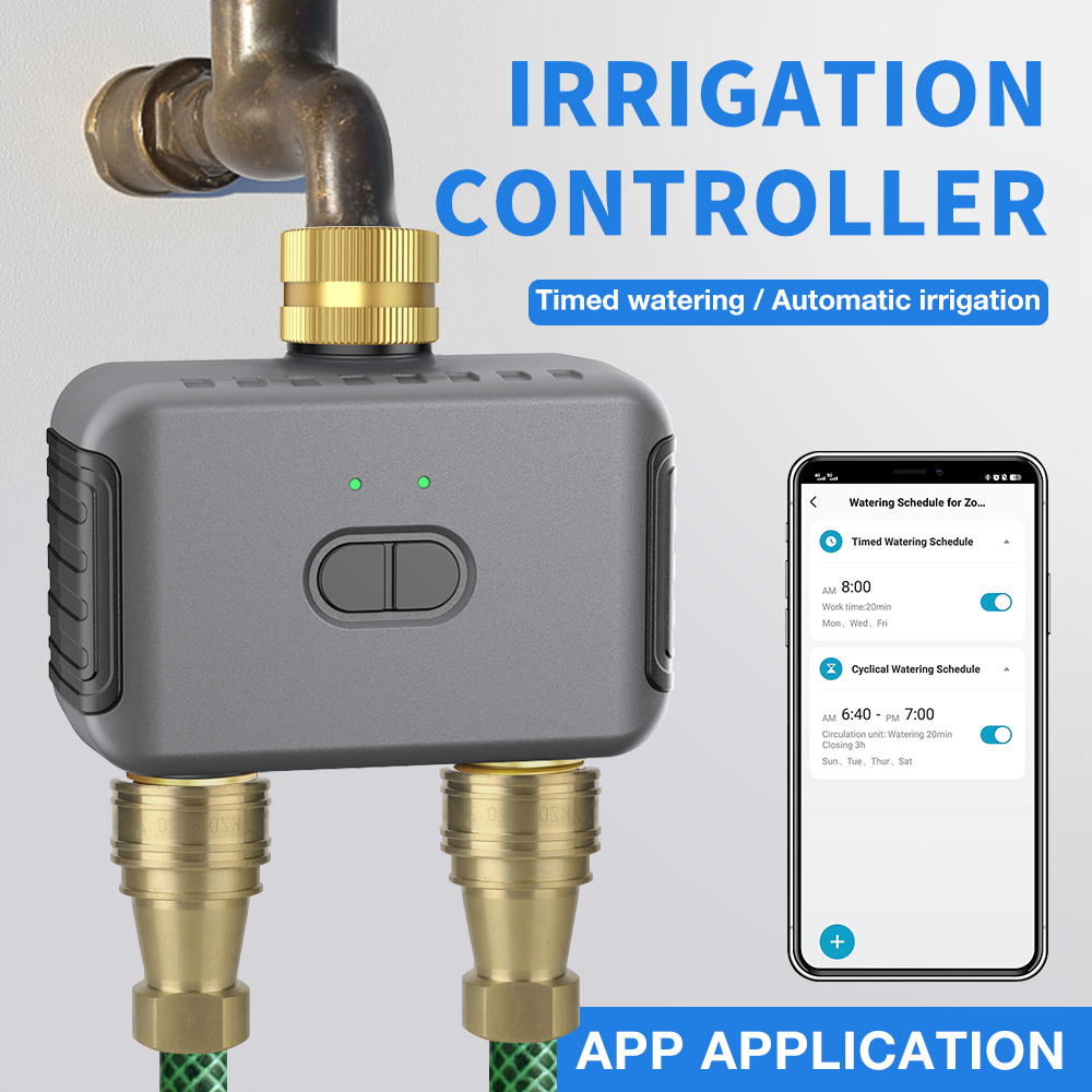 Smart Garden Irrigation System - Programator podlewania Tuya 2 strefy, automatyczny