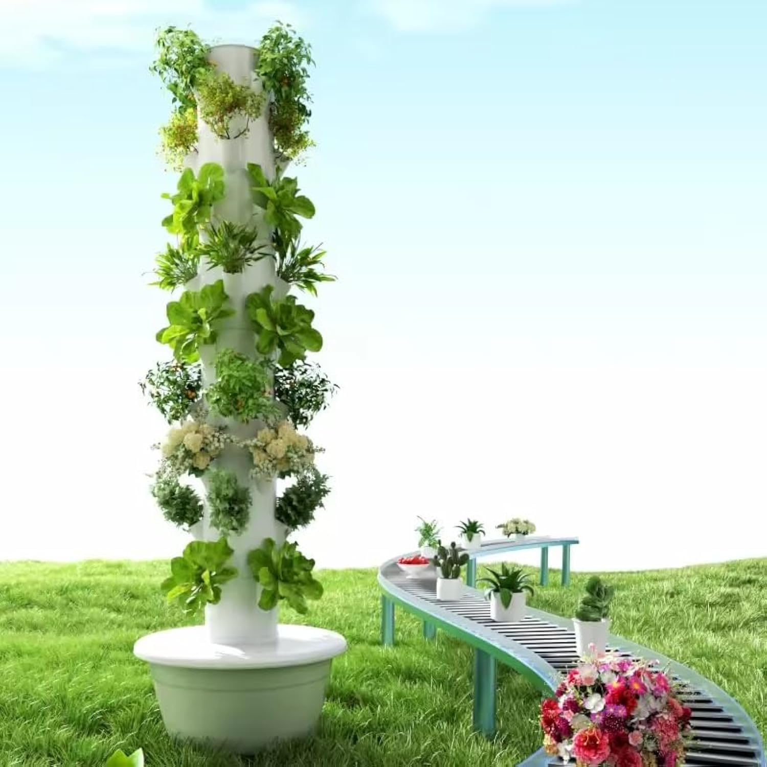Hydroponic Grow Pod - Wieża do hydroponiki pionowej, wieża aeroponiczna