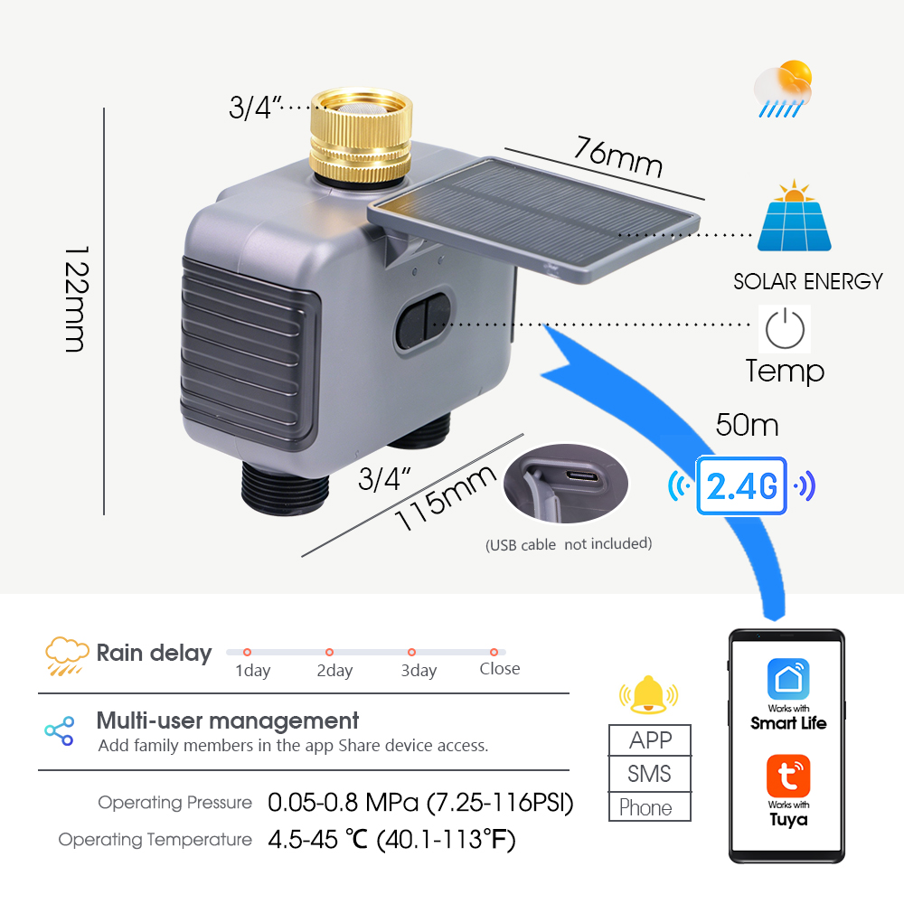 Tuay Smart Solar 2-Zone Timer  – Smart Garden Zone recenzja i cena