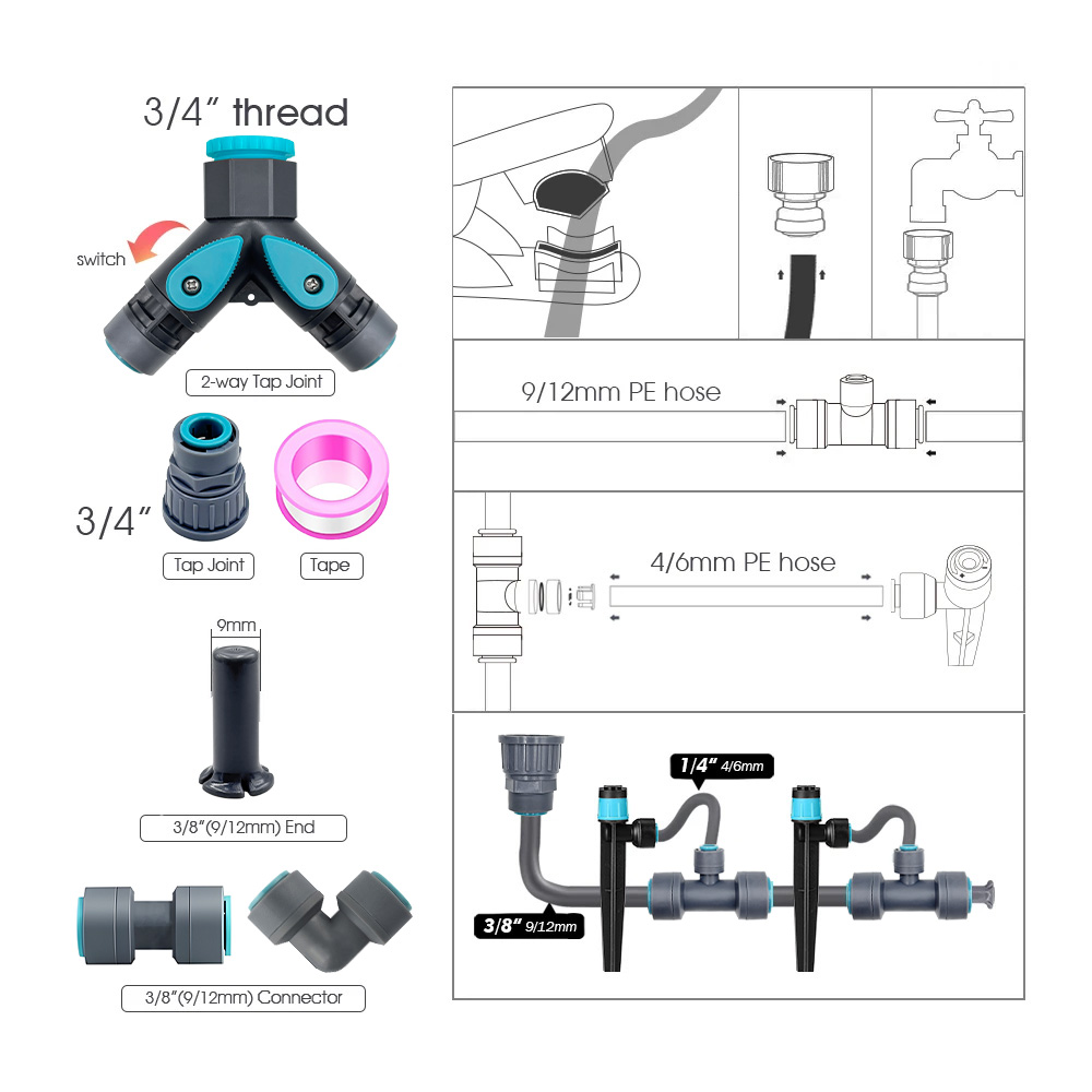 Wąż PE 9/12 mm 360 °   Regulow – Smart Garden Irrigation System recenzja i cena