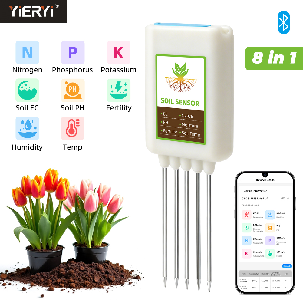 Yieryi Bluetooth 8 w 1 Tester  – Smart Garden Greenhouse recenzja i cena