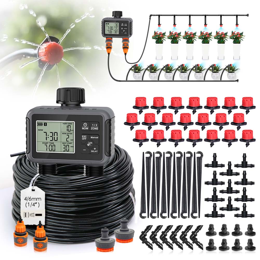 Dwuzonowy, niezależny wyświetl – Smart Garden Irrigation System recenzja i cena